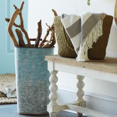 Hammered Metal Wall Bucket