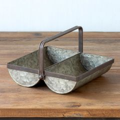 Galvanized Trough Style Caddy