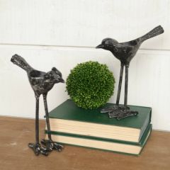 Cast Iron Bird Tealight Holder Set of 2