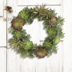 Mixed Succulent Wreath