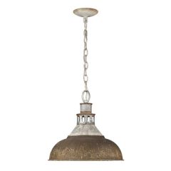 Aged Galvanized Steel With Rust ShadePendant Light