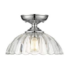 Pewter Vanity Light with Clear Glass