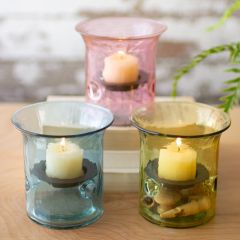 Lovely Glass Votive Candle Holder Set of 3