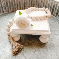 Floral Charm Wood Bead Garland