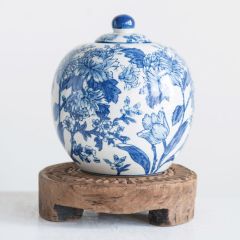 Round Stoneware Ginger Jar