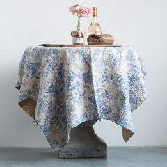 Cotton Chambray Toile Throw Blanket