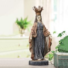 Virgin Mary Statue With Removable Tin Crown