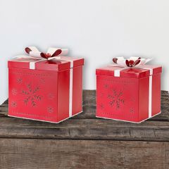 Festive Decorative Iron Present Set of 2