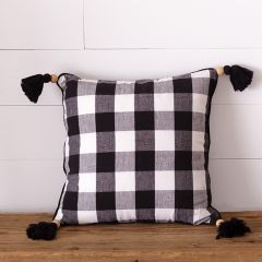 Tasseled Buffalo Check Accent Pillow
