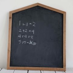 House Shaped Wood Framed Chalkboard