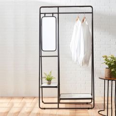 Metal Wardrobe With Mirror