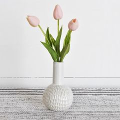 Textured Long Neck Vase Set of 2