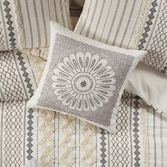 Embroidered Decorative Medallion Pillow