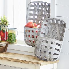Tobacco Basket Wall Planter Set of 2