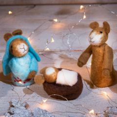 Felt Christmas Mouse Nativity Set of 6