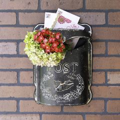 Dark Embossed Tin Post Box