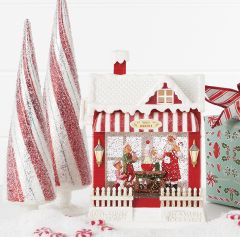 Lighted Musical Holiday Bakery Water Lantern