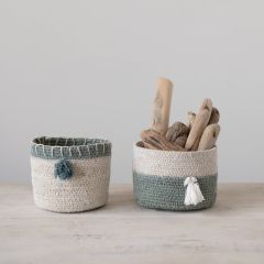 Coastal Seagrass Storage Baskets Set of 2