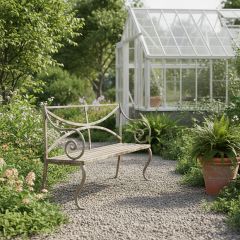 Aged Iron Terrace Bench