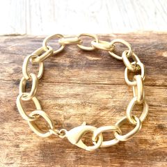 Chunky Matte Gold Fashion Bracelet