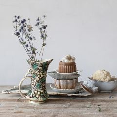 Country Vineyard Embossed Stoneware Pitcher