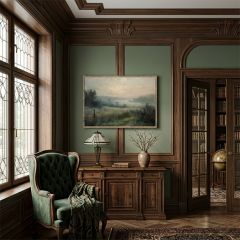 Emerald Fields Canvas Printed Wall Art