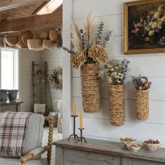 Hanging Seagrass Basket with Handle Set of 3