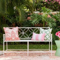 White Metal Cottage Garden Bench