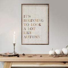 A Lot Like Autumn White Wall Art