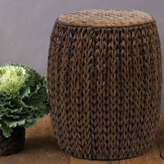 Woven Seagrass Ottoman