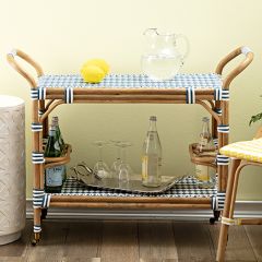 Cool Colors Rattan Bar Cart
