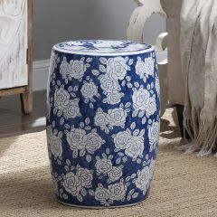 Classic Floral Ceramic Garden Stool