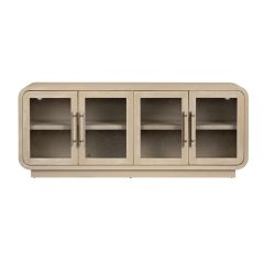 Textured Glass 4 Door Sideboard Cabinet