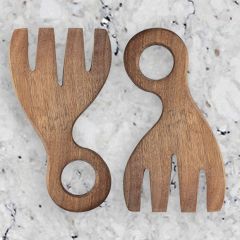 Acacia Wood Salad Server Set of 2
