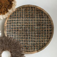 Round Rattan Basket Wall Decor