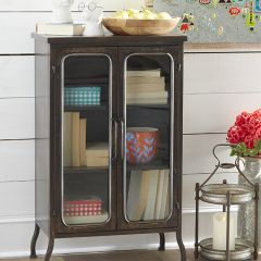Antiqued Metal Storage Cabinet