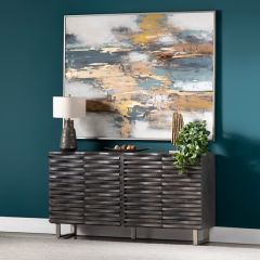 Mango Wood Wave Sideboard Cabinet