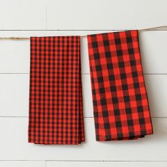 Cotton Buffalo Plaid Tea Towels