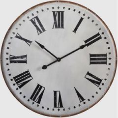 Large Round Metal Wall Clock