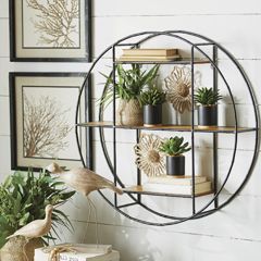 Modern Farmhouse Round Display Shelf