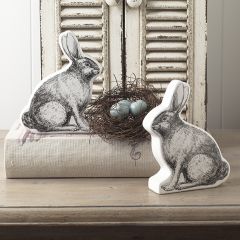 Ceramic Rabbit Figurine Set of 2