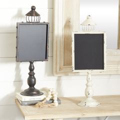 Tabletop Chalkboard Pedestal Set of 2