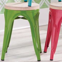 Bright Enameled Stool