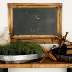 Blackboard Wall Shelf With 3 Hooks