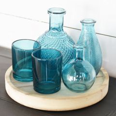 Candle Holder And Vase Collection On Tray Set of 5