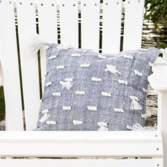 Woven Yarn Tasseled Accent Pillow