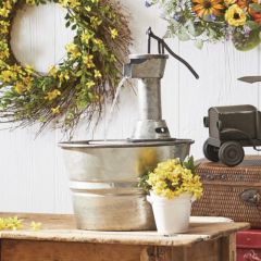 Farmhouse Water Pump Planter