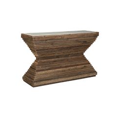 Reclaimed Wood Stackers Marble Console