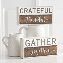 Inspirational Seasonal Farmhouse Signs Set of 2