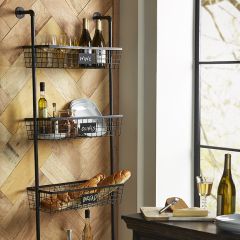 4-Tier Wire Basket Wall Shelf